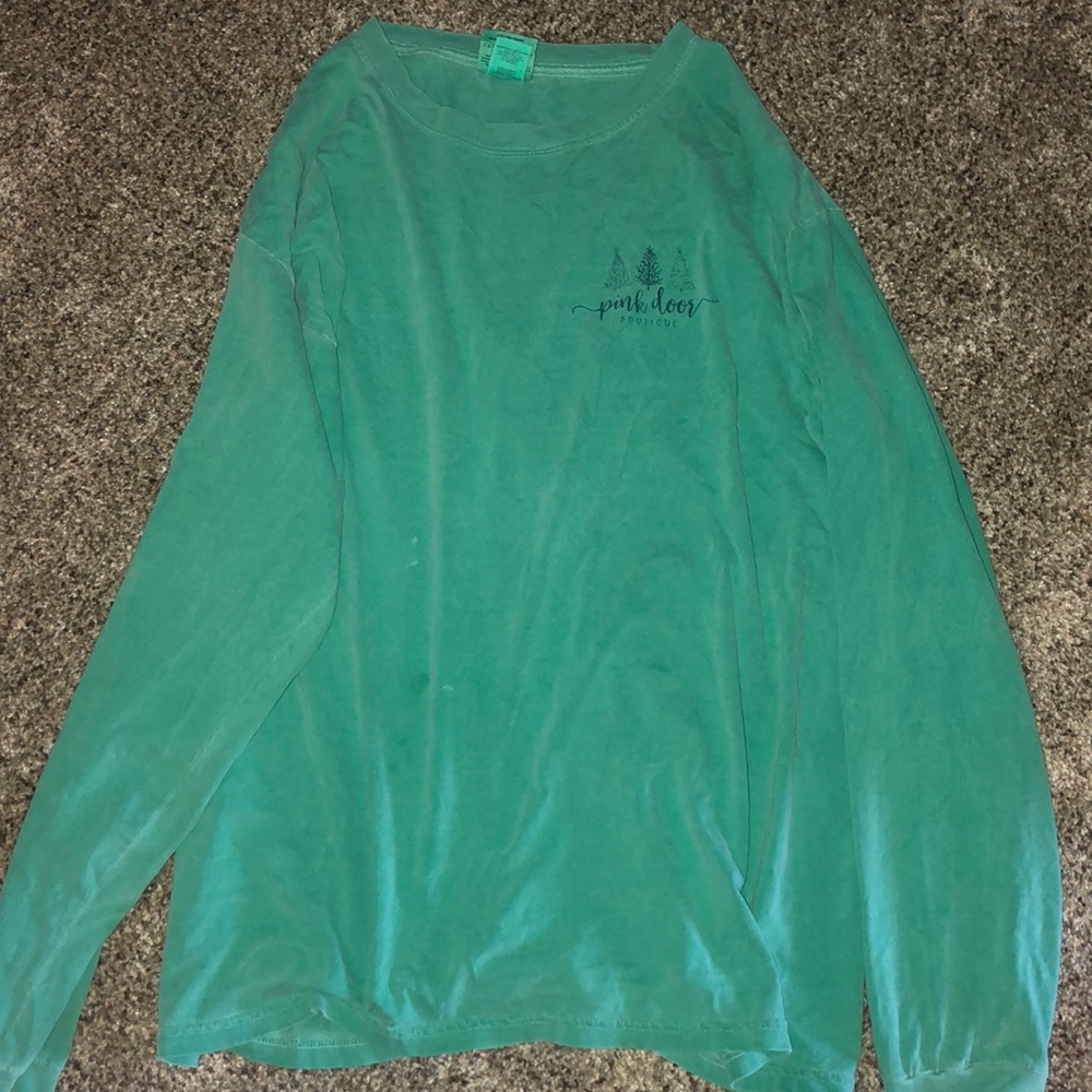 Green long sleeve Christmas shirt
